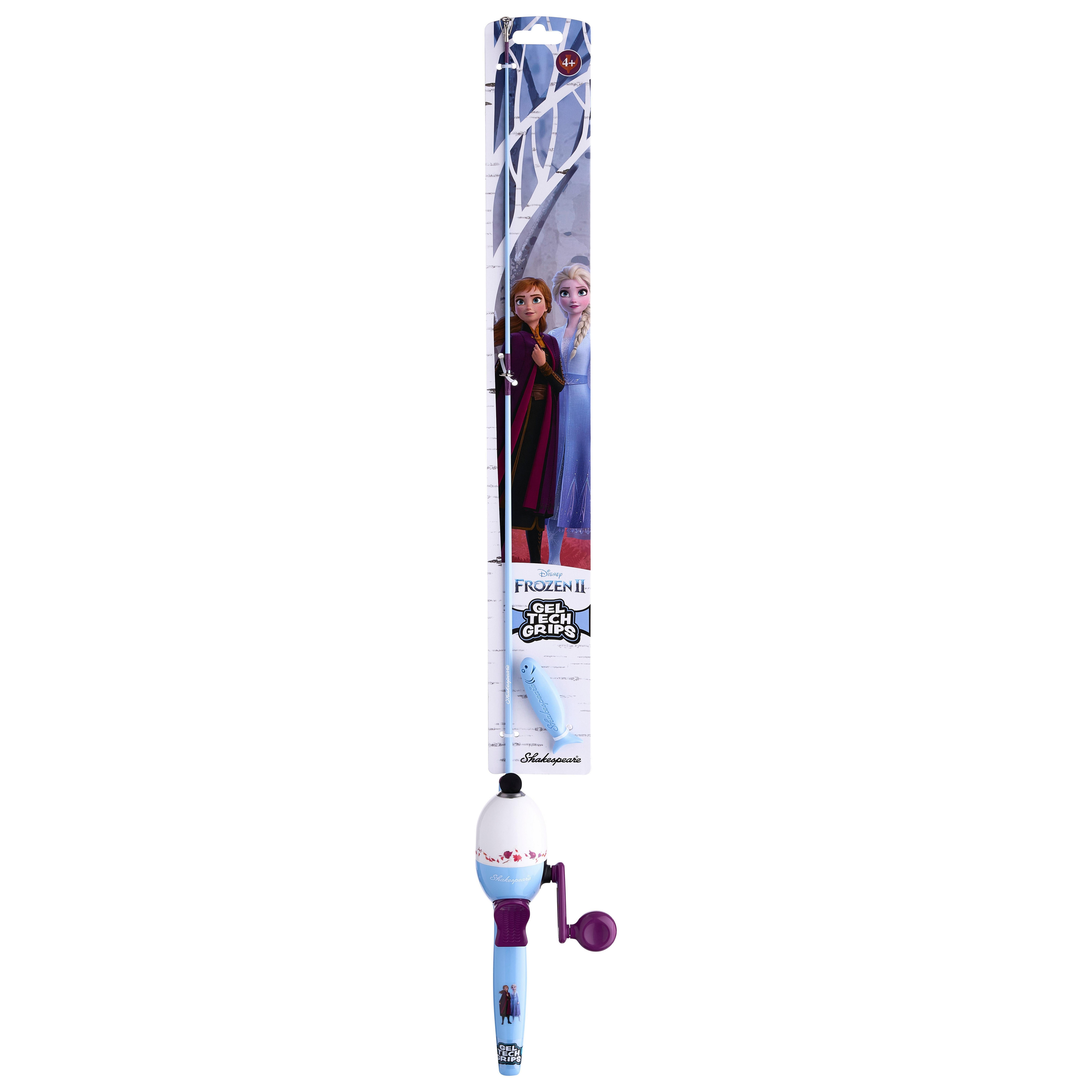 Shakespeare Disney Frozen II Beginner Kit, 2'6" Medium Fishing Rod, 5 Size Reel