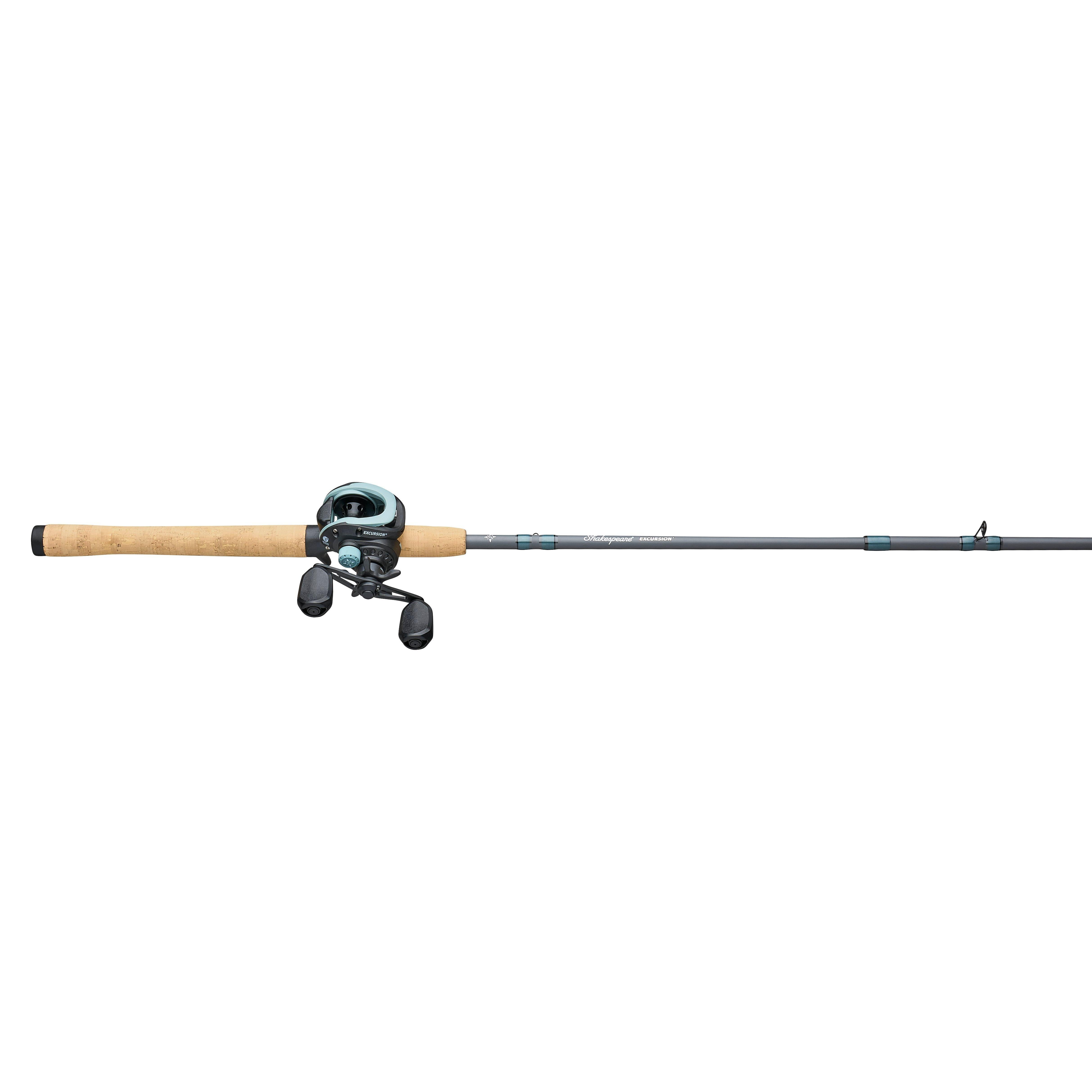 Shakespeare Excursion Baitcast Fishing Combo, 7' Medium Heavy Rod