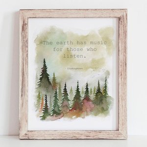 Shakespeare Forest Quote Poster, 24x36 UNFRAMED