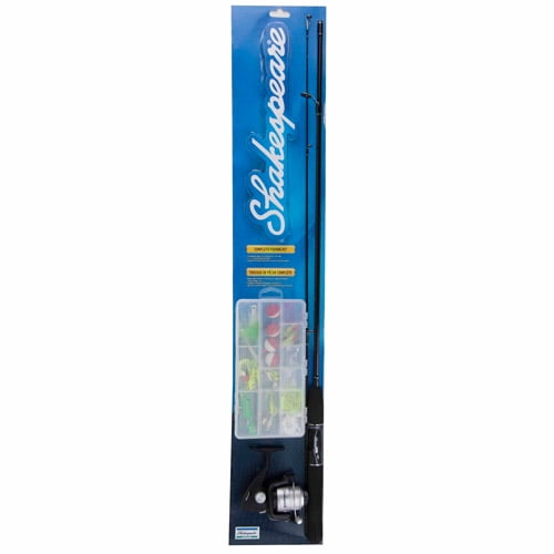 Shakespeare Lightweight Spinning Fishing Rod & Reel Combo, 2-Piece Rod (Adult)