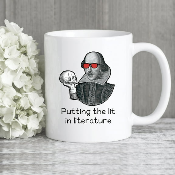 Shakespeare Lit in Literature Coffee Mug  Literary Book Lover and English Teacher Gift