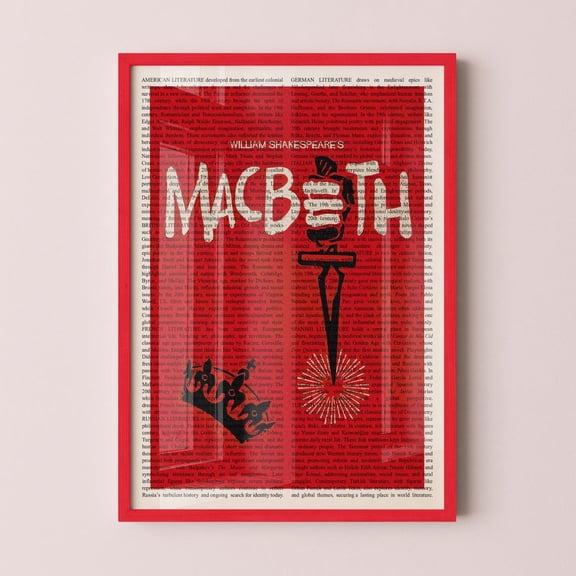 Shakespeare Macbeth Wall Art Print, Unframed Paper Poster 16x20in