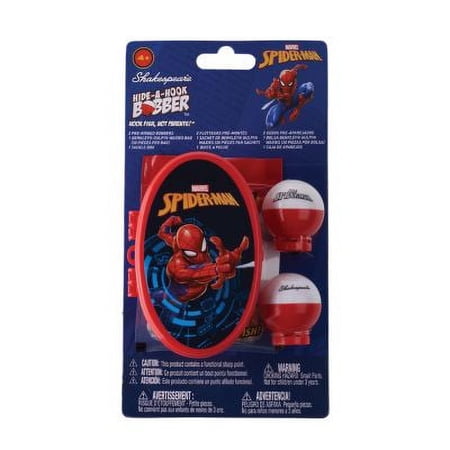 Shakespeare Marvel Spider-Man Hide-A-Hook Bobber Kids Fishing Kit