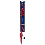Shakespeare Marvel Spiderman Kit 26 Spincast Combo for Kid, Gel-Tech Comfort Grip Handle, Safety Hook Keeper, Includes Practice Casting Plug