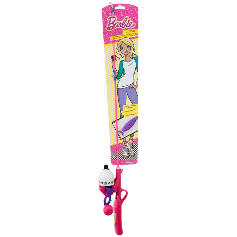 Shakespeare Mattel Barbie Kit 2'6 Spincast Combo - Kids Fishing Combo