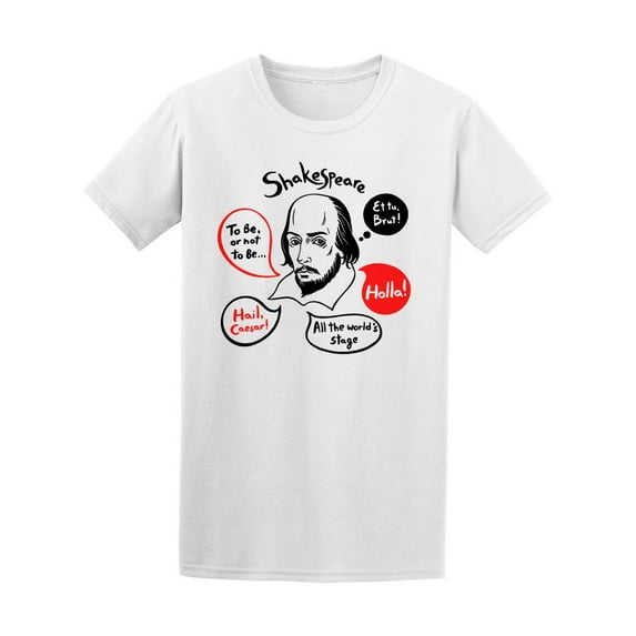 Shakespeare Multiple Quotes Tee Men's -Image by Shutterstock