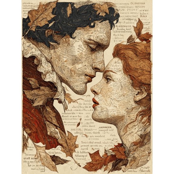 Shakespeare Sonnet Poetry Canvas Print, Classic Poem Art, Romantic Gift Wall Decor