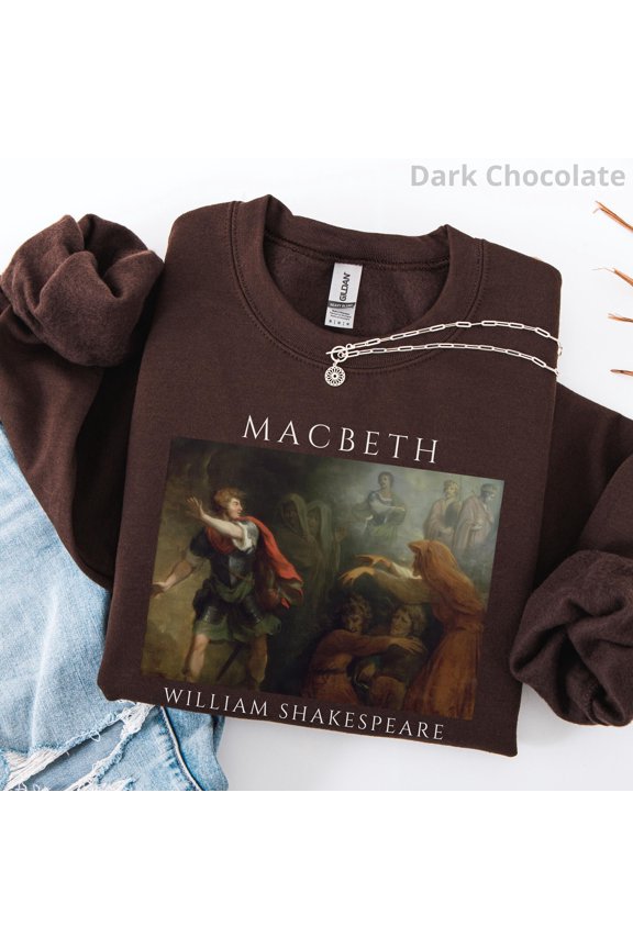 Shakespeare TShirt Unisex Macbeth TShirt Dark Academia Crewneck English Teacher Gift Book
