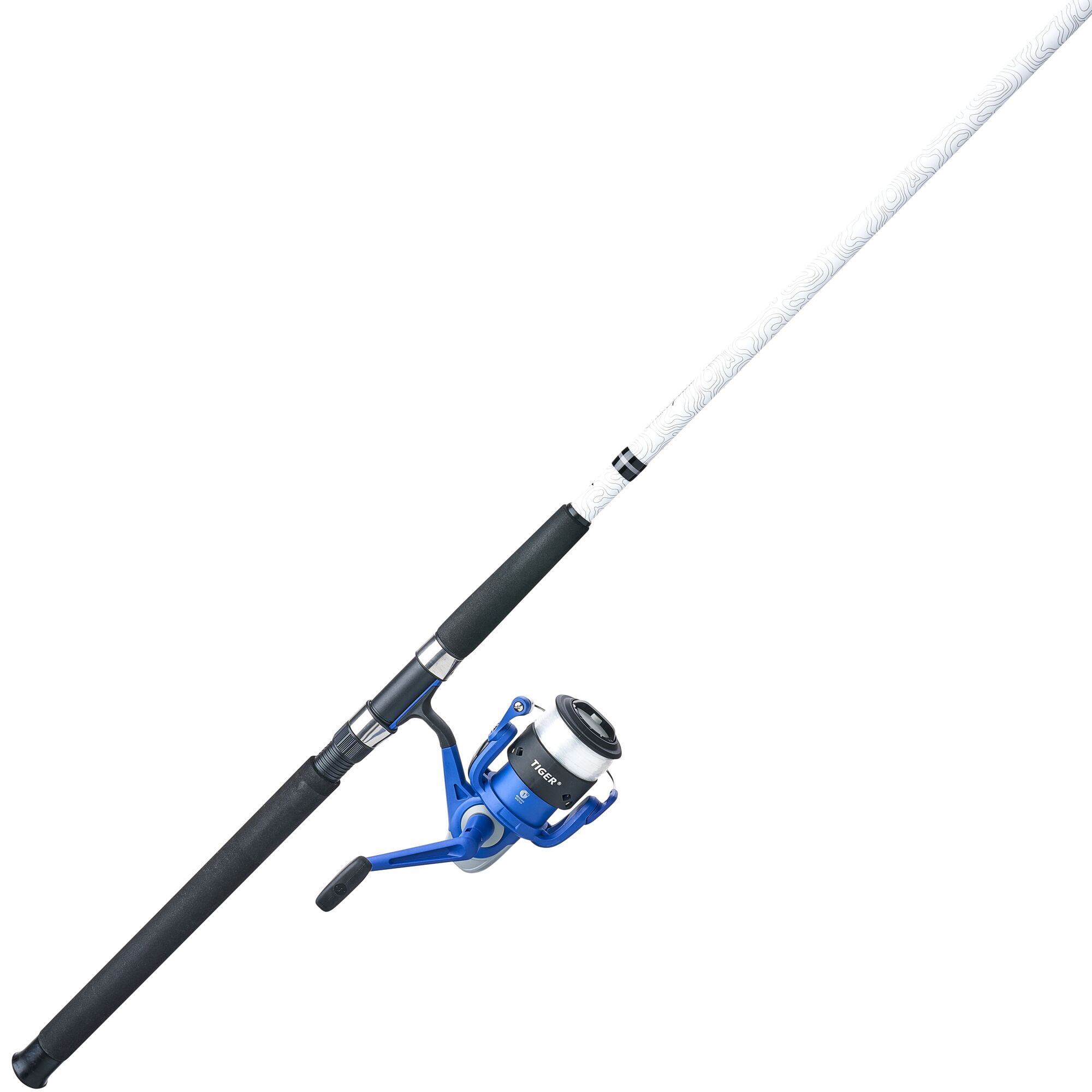 Shakespeare Tiger Spinning Catfish Combo Kit, 9' 2-pc Medium Heavy Fishing Rod, 60-Size Reel
