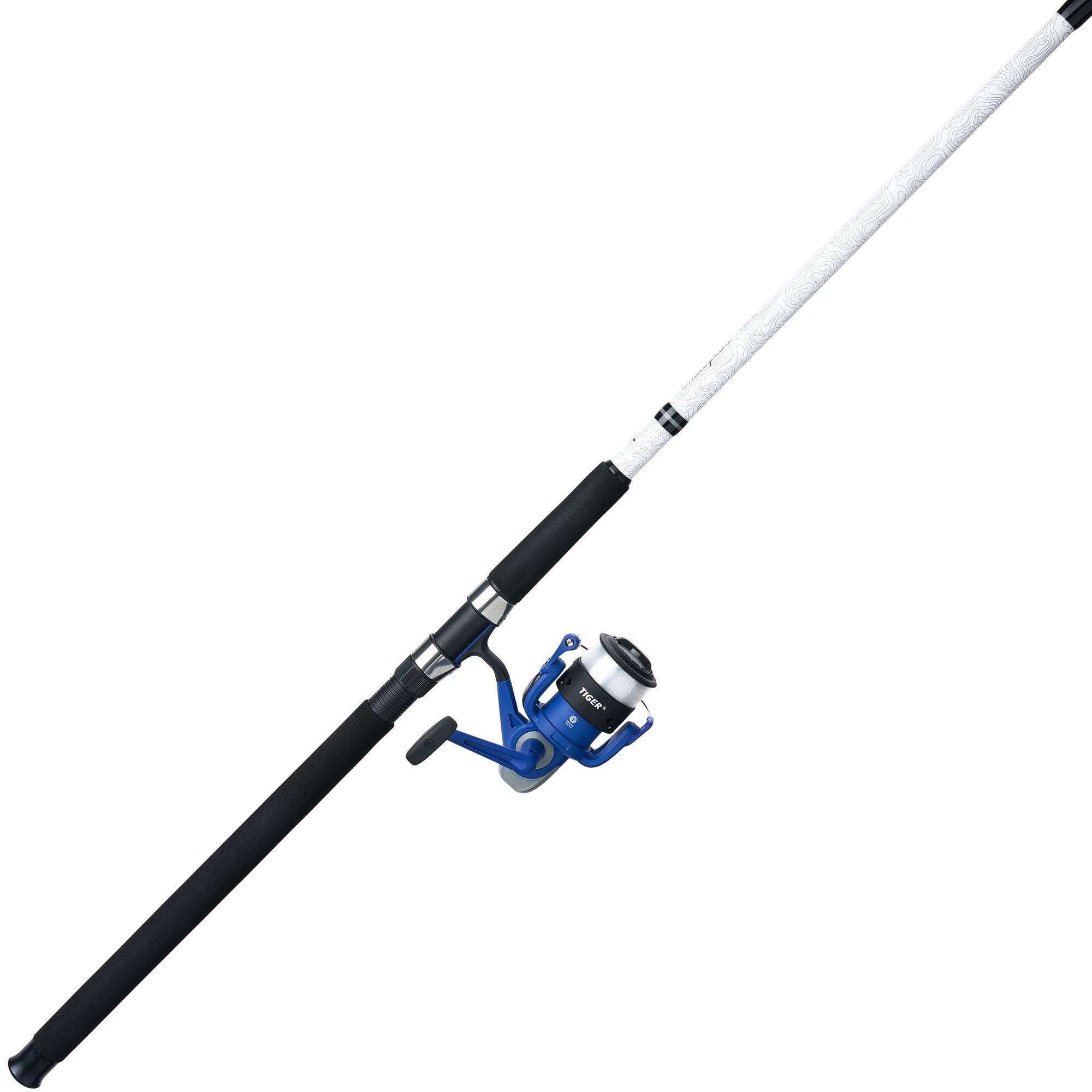 Shakespeare Tiger Spinning Combo, 10' 2-pc Medium Heavy Fishing Rod, 60-Size Reel
