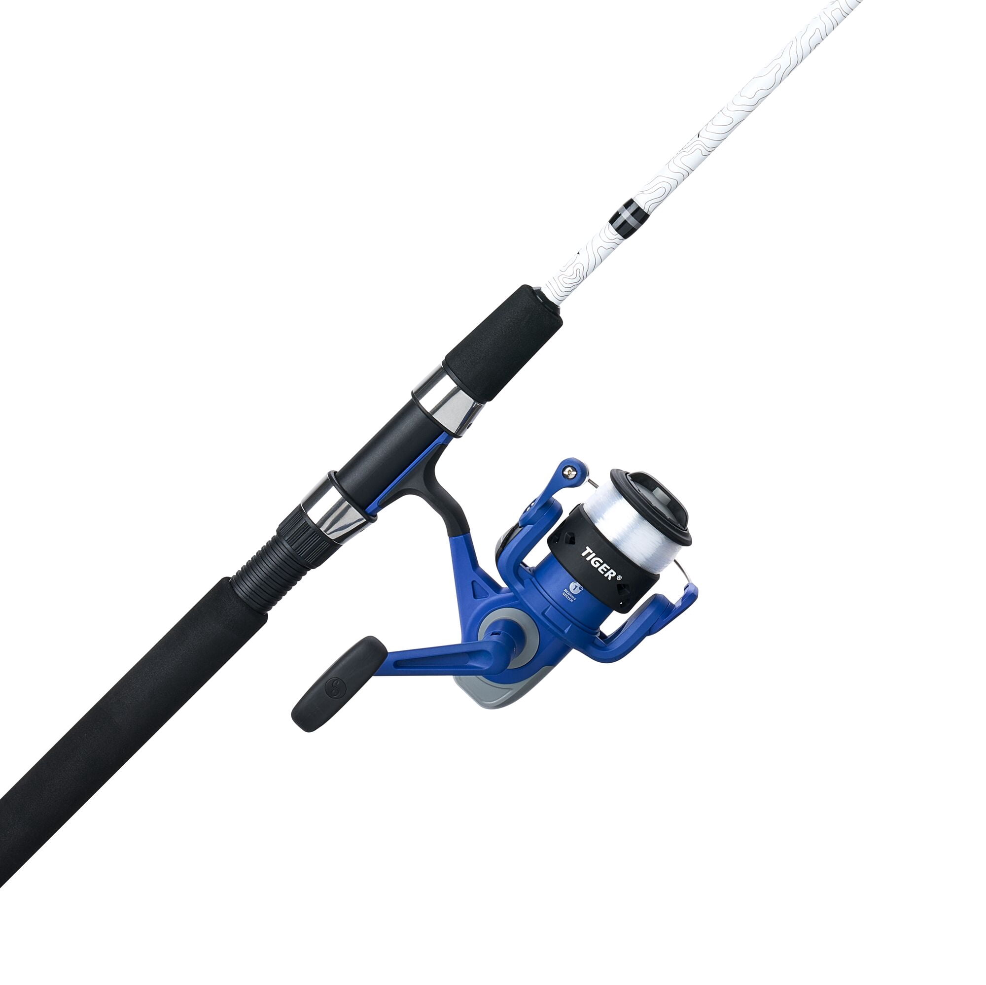 Shakespeare Tiger Spinning Combo, 7' 1-pc Medium Light Fishing Rod, 30-Size Reel