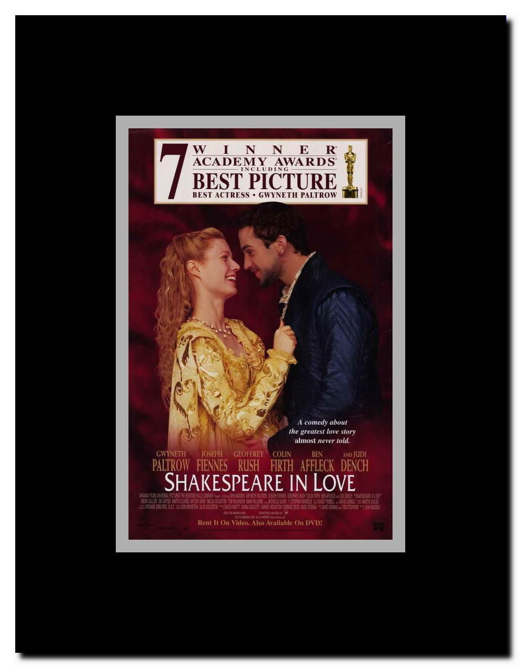 Shakespeare in Love Framed Movie Poster