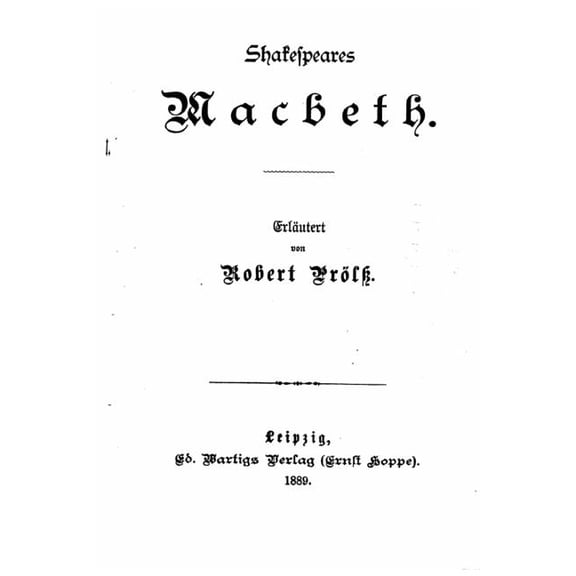 Shakespeares Macbeth