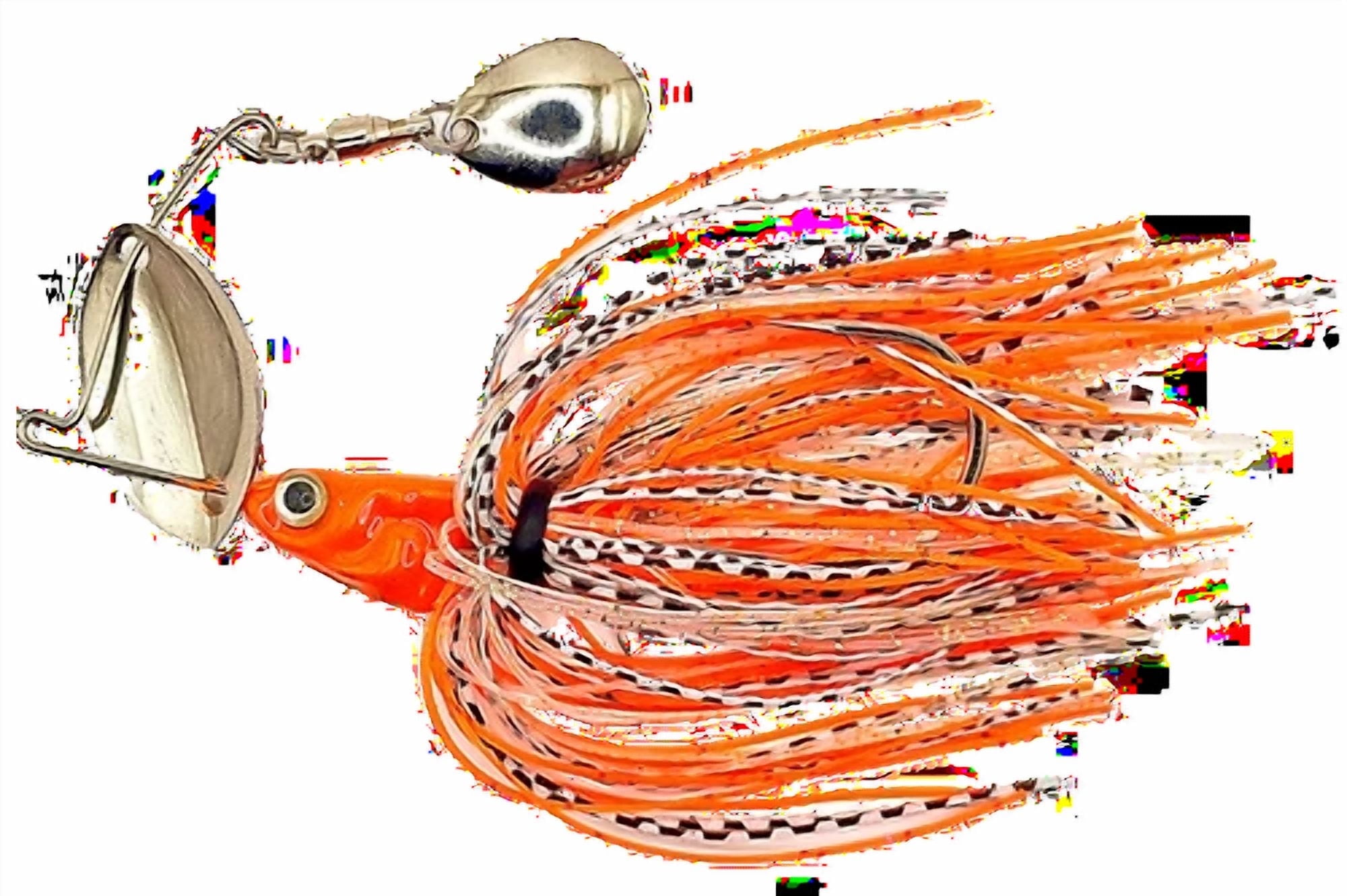 Shakin’ Shad 1/2 oz Dreamsickle Bladed Jig / Colorado Spinner Blade for Flash & Vibration / Weedless Hybrid Fishing Lure Cuts Through Grass / Scented Bass Bait / Game Changer Bladed Baits
