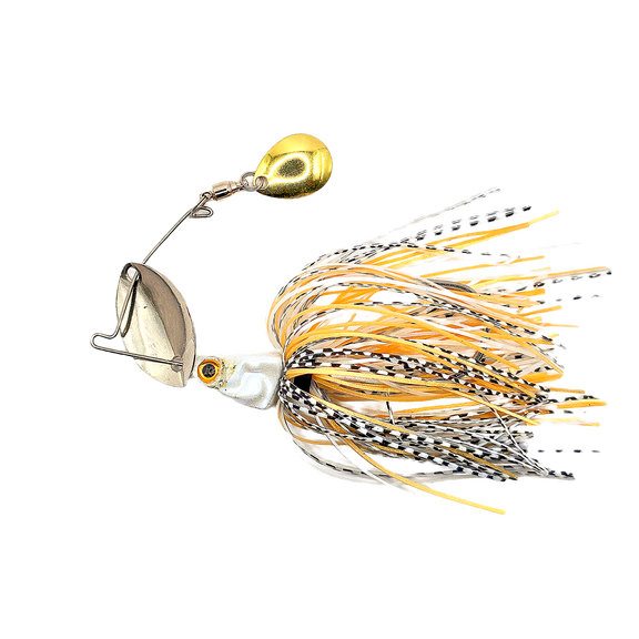 Shakin Shad 1/2 oz Shad Bladed Jig, Colorado Spinner Blade Hybrid for Flash & Thump, Weedless Bass Fishing Lure for Grass & Cover, Scented Durable Jig Alternative to Chatterbaits, Game Changer Baits