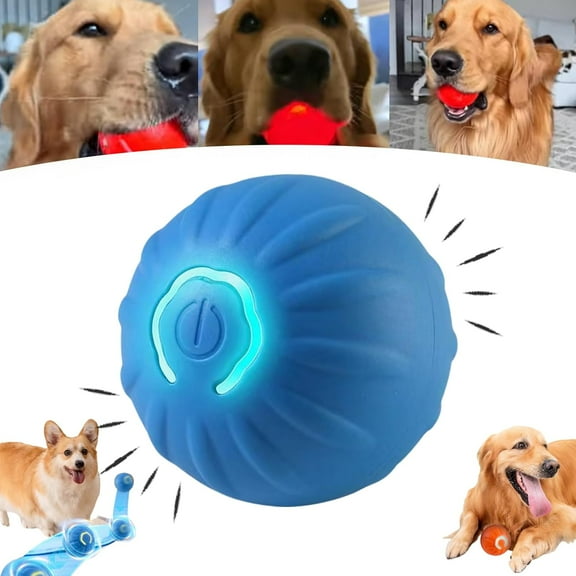 Shaking Dog Ball Toy, Interactive Dog Ball, Vibrating Ball for Dogs, Automatic Moving Dog Toy Ball, Automatic Rolling Ball, Moving Dog Toy Ball for Small, Medium, Large Dogs (Blue,Type C)