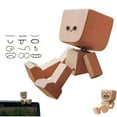 thumbnail image 1 of Shaking Feet Wooden Doll,Shaking Wooden Figurine,Shaking Feet Wooden Doll with 12PCS Magnetic Expression,Shaking Feet Wooden Car Dashboard Decoration,Creative Wood Desktop Decor,Khaki,1.57x1.96x1.18", 1 of 8