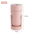 thumbnail image 1 of Shaking Head Air Humidifier Vehicle Purification 220ML Cool Water Mist Maker Colorful Night Lights USB Home Mute Steam Generator (Pink), 1 of 7