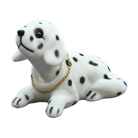Shaking Head Dog Ornament for Car Dashboard Desk - Cute Plush Bobblehead Figurine