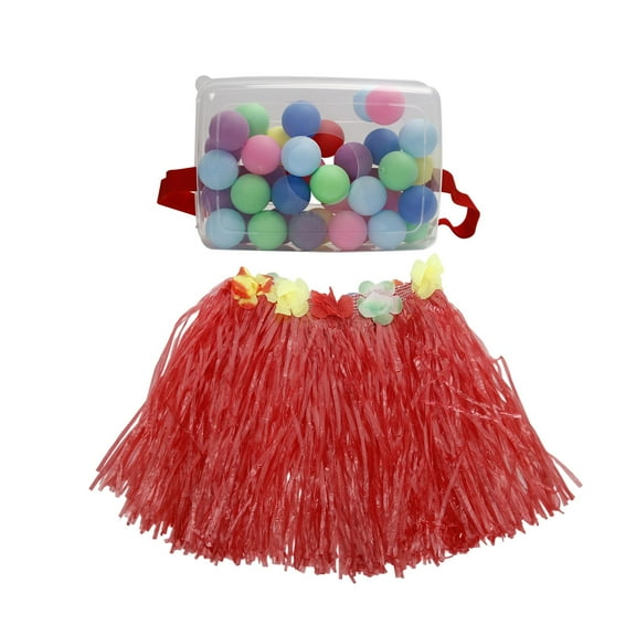 Shaking Swing Balls Game Box Outdoors Indoors Games Sports Activities Lawn Games with 30 Balls Family Game Toy for Kids Skirt Belt Random