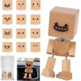 thumbnail image 1 of Shaking Wooden Man Figurine, Shaking  Woodens Doll with 12 count  Expressions,  Shaking  Wooden  Dashboard Decorations, Creative  Desktop Decor, 1 of 6