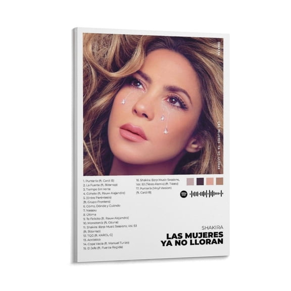 Shakira Las Mujeres Ya No Lloran 4 Canvas Poster Wall Decorative Art Painting Living Room Bedroom Decoration Gift