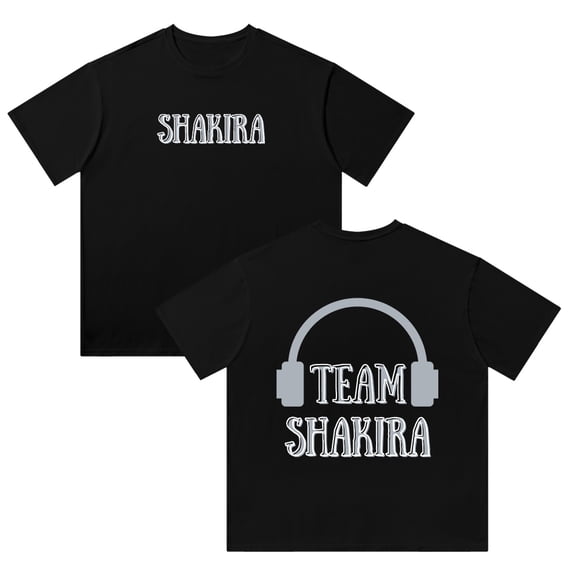 Shakira Las mujeres ya no lloran World Tour Short Sleeve Top Oversize Crew Neck Printed T-Shirt