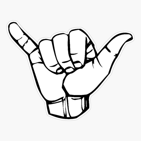 Shakka White Transparent Art Vinyl Decal Sticker