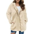 thumbnail image 1 of Shakumy Bed Jackets Women Casual Fashion Thick Solid Color Knit Cardigan Sleeve Sweater Jacket Coat Coat Beige Medium, 1 of 5