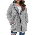 thumbnail image 1 of Shakumy Bed Jackets Women Casual Fashion Thick Solid Color Knit Cardigan Sleeve Sweater Jacket Coat Coat Dark Gray X-Large, 1 of 5