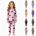 thumbnail image 1 of Shakumy Girls Boys Halloween Pajamas 2 Piece Graphic Long Sleeve Long Pants Pajama Set Kids Cute Pj Soft Holiday Sleepwear, 1 of 9