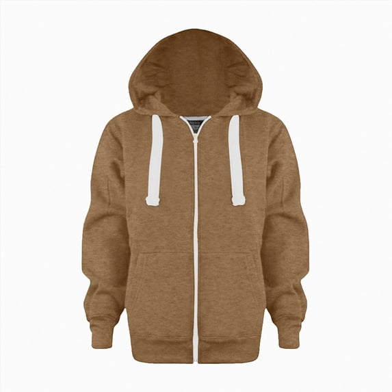 Shakumy Kids' Full Zip Hoodie Sweatshirt Unisex Unisex Boys Girls Hooded Jackets Long Seelve Lightweight Solid Active Streetwear Coat