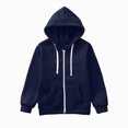 thumbnail image 1 of Shakumy Kids Zip Up Hoodie Back To School Uniform Boys Girls Oversized Y2K Fall Preppy Zipper Hooded Sweatshirts Jackets with Pockets, 1 of 5