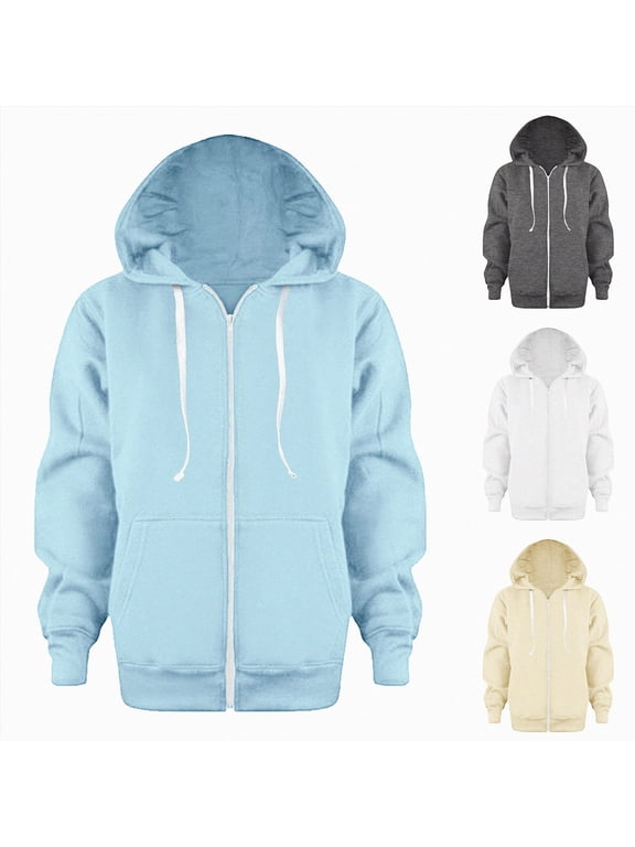 Kids Zip Up Hoodie School Uniform Boys Girls Zipper Sweatshirt Oversized Y2K Fall Hooded Jackets Preppy Clothes
