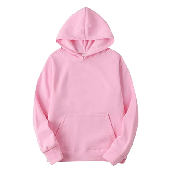 Shakumy Maternity Sweatshirts Men And Women Blouse Shirt Autumn And Winter Leisure Hooded Athletic Zip up Jacket Men Pink XX-Large