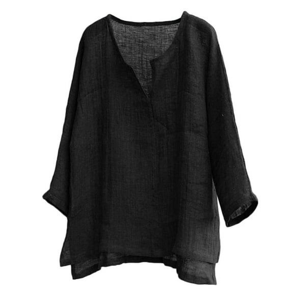 Shakumy Men's Button down Shirts Long Sleeve Mens Brief Breathable Comfy Solid Color Long Sleeve Mens Button up Shirt Black 4X-Large