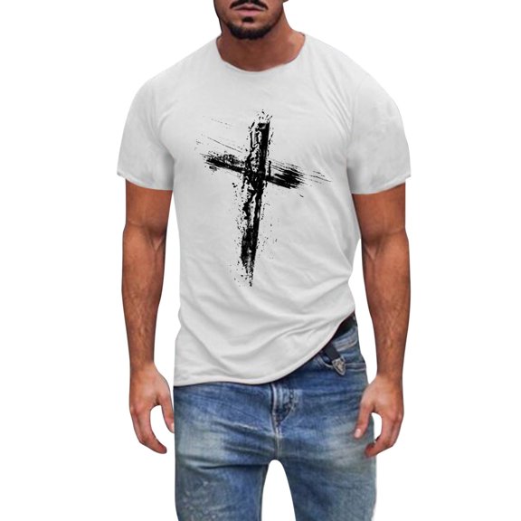 Shakumy Mens Dress Shirts Big Tall Men Tops Printed Fitness Casual Blouse Color Dress Shirt White Large