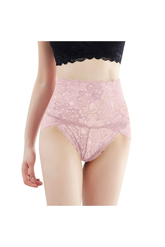 Nylon Granny Panties Women Sexy Shapewear Lace High Waisted Underwear Embroidered Mesh Sheer Eatable Panties Underpants Grey Medium
