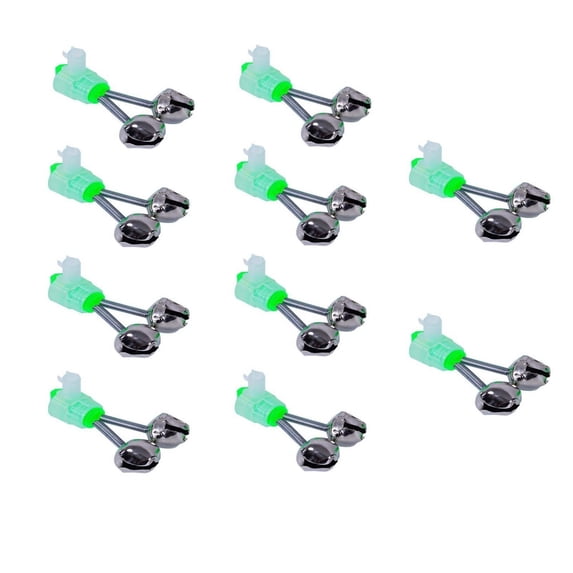 Shakven 10 Pack Fishing Rod Bells Clip-On Fish , Night Fishing Bell Indicators with Strong Metal Clips, Rod Clamp Alert for Fishing Gear Accessories