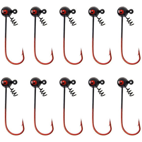 VanRolldex Shakyhead Jig Hooks 3 Pieces Steel Football Jig Head, Size 1/4oz