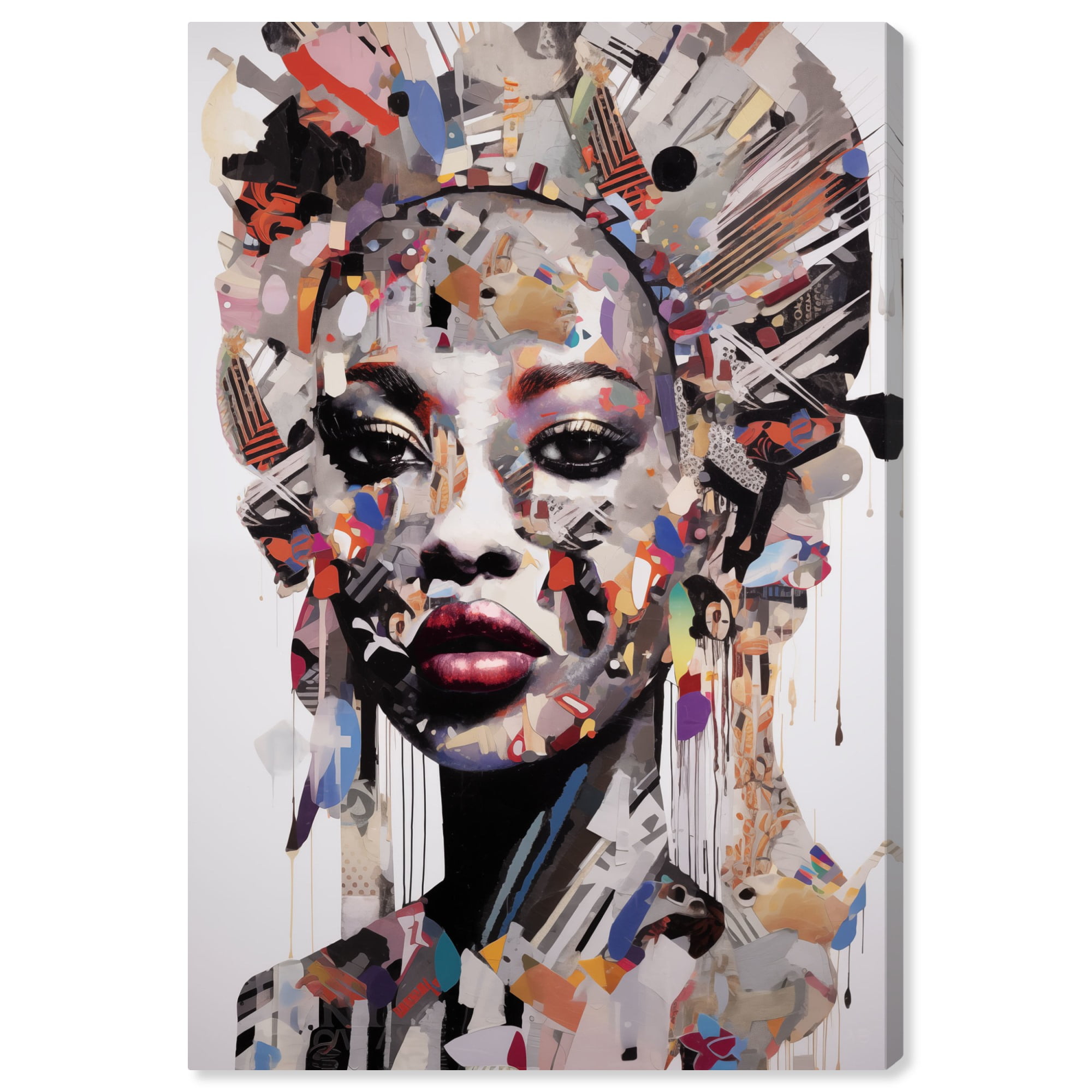 Shala Multicolor Abstract Canvas Wall Art, 16" x 24"