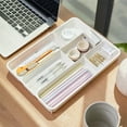 thumbnail image 1 of Shallow Drawer Organizer, Expandable Office Drawer Organizers Dividers, Pen Organizer for Desk, Tray Box Accessories for Desktop, Bathroom, Kitchen, Makeup, Vanity, Medicine, 1 of 5
