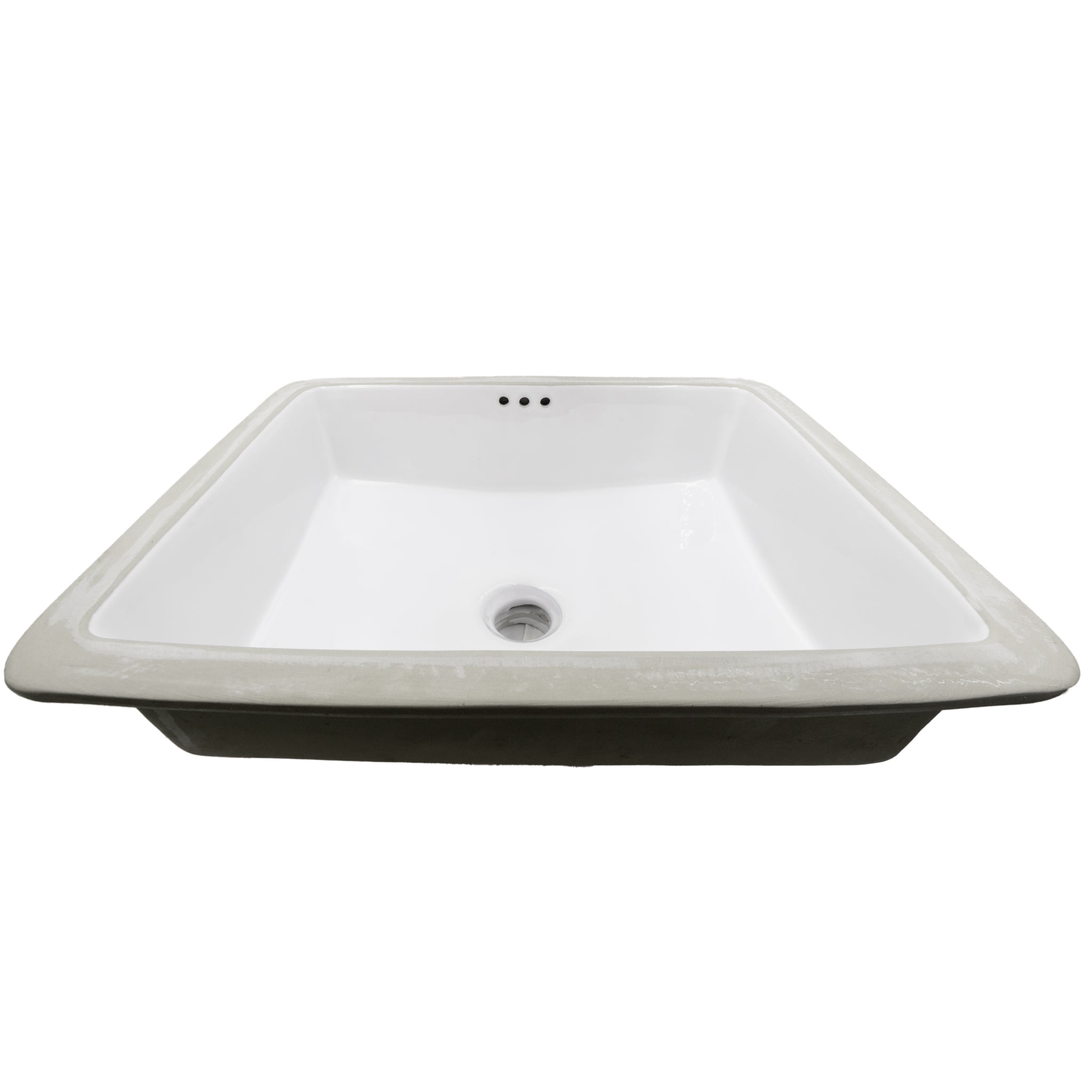 20.5'' White Ceramic Rectangular Undermount Bathroom Sink
