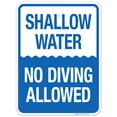 thumbnail image 1 of Shallow Water No Diving Allowed Sign, Pool Sign,, 1 of 8
