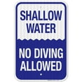 thumbnail image 1 of Shallow Water No Diving Allowed Sign, Pool Sign,, 1 of 1