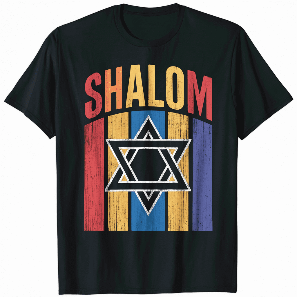 Shalom Retro Star Of David Jewish Peace Hebrew Israelites T Shirt shalom-retro-star-of-david-jewish-peace-hebrew-israelites-t-shirt