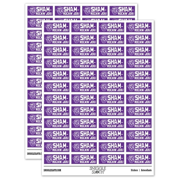Sham-Rockin' Job Leprechaun Teacher Student School Sticker Set - Purple - Matte Finish - 1.25" Mini
