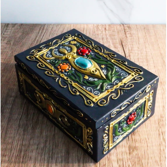 Shaman Chakra Energy Spiral Goddess Wicca Divination Tarot Cards Decorative Box