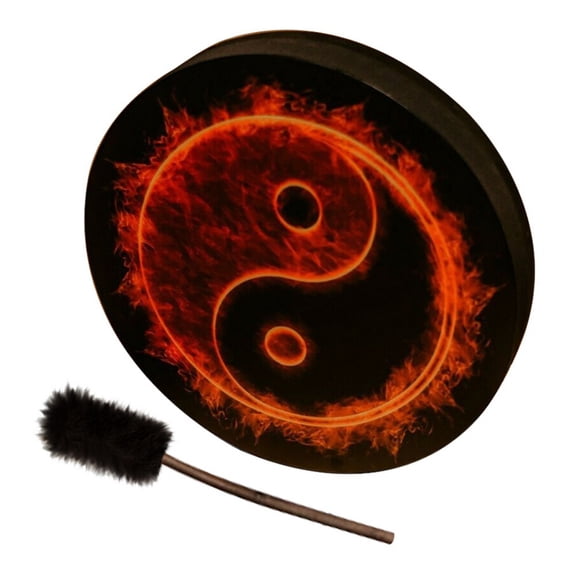 Shaman Drum, 9.8 Inch Handmade Shamanic Drum Siberian Spirit Music Drums Home Ornament with Drum Stick Siberian Shamanic Drum