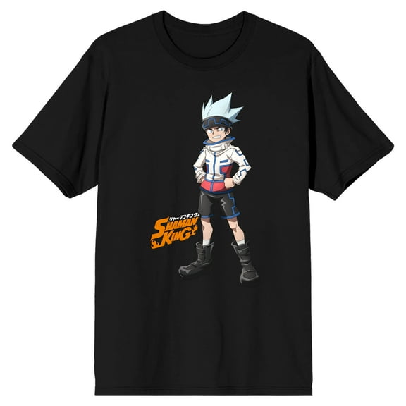Shaman King Horohoro Crew Neck Short Sleeve Men's Black T-shirt-Medium